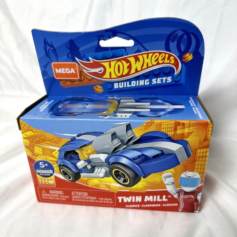Mega‎ Hot Wheels Twin Mill GVM31 Building Set Build Ages 5+ Race Car New NIB